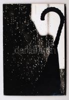 cca 1980 Ujvári Béla: Esernyő, feliratozott vintage fotóművészeti alkotás, kasírozva, 40x28,5 cm