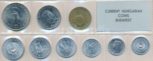 1971. 2f-10Ft 9db klf, érmés forgalmi sor fóliatokban T:1