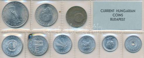 1975. 2f-10Ft 9db klf érmés forgalmi sor fóliatokban T:1 fólián kis égésnyom