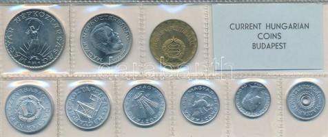 1974. 2f-10Ft 9db klf érmés forgalmi sor fóliatokban T:1