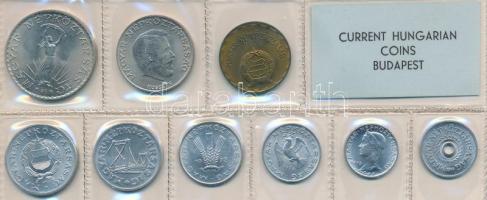 1973. 2f-10Ft 9db klf érmés forgalmi sor fóliatokban T:1