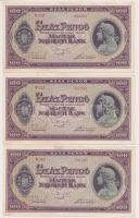 1945. 100P (5x) sorszámkövetők T:III tűlyuk