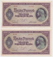 1945. 100P (5x) sorszámkövetők T:III tűlyuk