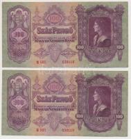 1930. 100P (5x) sorszámkövetők T:I-