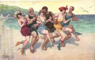 At the beach, humour, L&amp;P 1244. s: Arthur Thiele