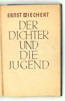 Ernst Wiechert: Der Dichter und die Jugend. 1937, Mainz-Kassel. Bibliofil kiadvány, karton kötésben. Szép állapotban
