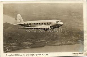 Royal Dutch Airlines, Douglas DC-2 verkeersvliegtuig der KLM / Dutch aeroplane (gluemark)