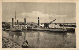 Bunkernde Rhenania-Schleppbote auf dem Rhein / coal hauling tugboat on the river Rhein (EK)