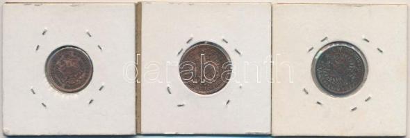 Ausztria 1860A 5/10kr Cu + 1878. 1kr Cu + 1891. 1kr Cu T:1-,2 patina
Austria 1860A 5/10 Kreuzer Cu ...