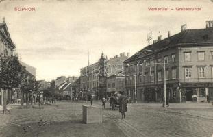 Sopron, Várkerület, Dürböck hirdetése, Lederer Testvérek üzlete, kiadja Blum Náthán és Fia (ázott sarok / wet corner)