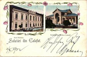 Calafat, Hotel Marincu, Pavilon din Gradina Centrala / hotel garden pavilion, floral (Rb)