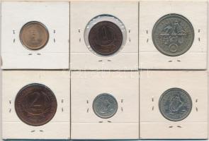 Kelet-Karibi Államok / Brit Karibi Területek 1955. 1/2c Br + 1c Br + 50c Cu-Ni + 1961. 2c Br + 10c C...