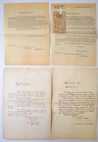 cca 1920-1930 A gróf Csáky család 10 db szegénységi bizonyítványa