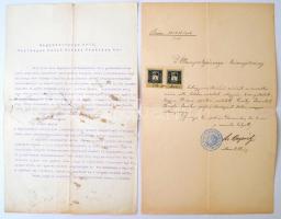 cca 1920-1930 A gróf Csáky család 10 db szegénységi bizonyítványa