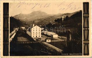 Vihnyefürdő, Vyhne; Malátagyár, kiadja Joerges / malt factory, photo