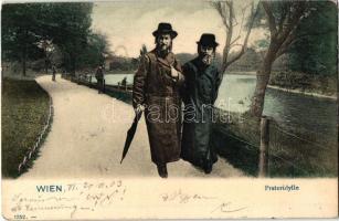 Vienna, Wien; Prateridylle / Jewish men, Judaica