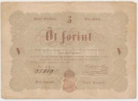 1848. 5Ft Kossuth bankó barna T:III