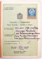 1926 Fényképes magyar királyi útlevél, csehszlovák vízummal, háromszor meghosszabbítva