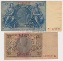 Németország / Weimari Köztársaság 1929. 10M (2x) + 20M + Német 3. Birodalom 1935. 100M T:III
German...