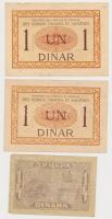 Szerb-Horvát-Szlovén Királyság 1919. 1D (2x) + 1921. 1/4D T:III,III-
Kingdom of the Serbs, Croats a...