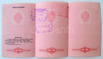 1970 Szeged, rendőrkapitánysági kiutazási engedély Csehszlovákia és Lengyelország területére