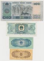 Kína 1953. 1f + 2f + 1980. 2J + 1990. 100Y T:III
China 1953. 1 Fen + 2 Fen + 1980. 2 Jiao + 1990. 1...