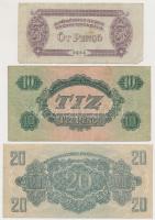 1944. 1P-100P (10x) "A Vörös Hadsereg Parancsnoksága" T:III