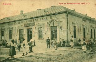 Hátszeg, Hateg; Ipar és kereskedelmi bank r.t., Mester János könyvnyomdája, kiadja Mester János könyv- és papírkereskedő / bank building, printing house (fl)