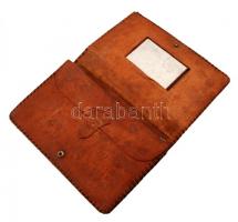 Bőr táska keleti mintával, több rekeszes, 16x24cm