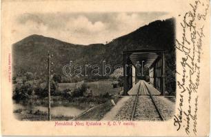 Abos-Kisladna, Obisovce-Malá Lodina; Hernád híd a K.O.V. mentén / railway bridge (vágott / cut)