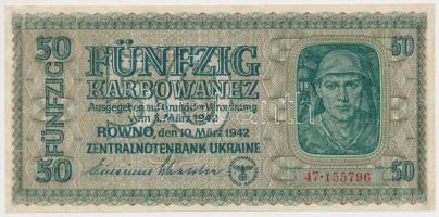 Ukrajna / Német megszállás 1942. 50K T:III szép papr Ukraine / German occupation 1942. 50 Karbowanez C:F nice paper