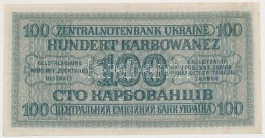 Ukrajna / Német megszállás 1942. 100K T:III
Ukraine / German occupation 1942. 100 Karbowanez C:F