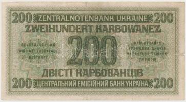 Ukrajna / Német megszállás 1942. 200K T:III,III-
Ukraine / German occupation 1942. 200 Karbowanez C...