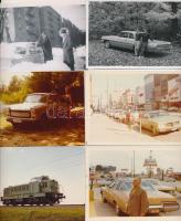 cca 1930-80 Vegyes közlekedéssel kapcsolatos fotók, különböző méretben és minőségben, 19db, 8x6cm és...
