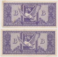 1946. 10.000.000BP (2x) T:II-,III fo