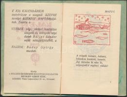 1930 Szegedi kis kalendárium, az illusztrációk Buday György munkái