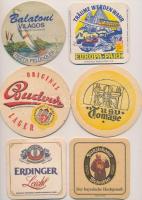 cca 1960 -80 Vegyes söralátét és címke tétel, több, mint 20db, különböző méretben és minőségben