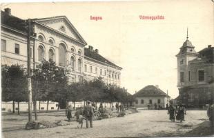 Lugos, Lugoj; Vármegyeház, hátoldalon a Nap újság reklámja  / county hall