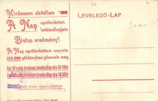 Lugos, Lugoj; Vármegyeház, hátoldalon a Nap újság reklámja  / county hall