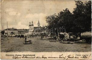 Marosvásárhely, Targu Mures; Fő tér, piac / main square, market (EK)