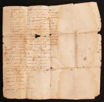 1718 Borsod megye, Szőlőhegyi örökségről való rendelkezés, kéziratos okmány