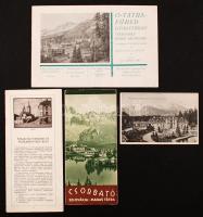 cca 1930-40 Vegyes,Magas Tátrai,  fotókkal illusztrált turisztikai kiadványok magyar nyelven, 3db, különböző méretben és minőségben