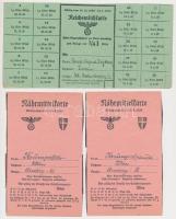 Német 3. Birodalom 1939-1940. 4db élelmiszerjegy, közte tej és vaj kuponok T:II,III German Third Reich 1939-1940. 4pcs of food coupons, with milk and butter coupons C:XF,F