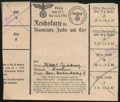 Német 3. Birodalom 1939-1940. 4db élelmiszerjegy, közte tej és vaj kuponok T:II,III
German Third Re...