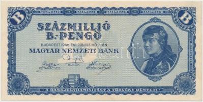 10db-os vegyes pengő bankjegy tétel, közte 1946. 100.000.000BP T:I-II