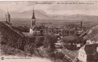 Rozsnyó, Resnov; Alte und neue rum. Kirche; Verlag H. Zeidner No. 156. / churches (EK)