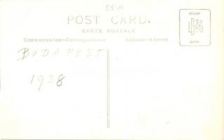 1938 Budapest VIII. Dreher Csokoládé, pesti Hazai Első Takarékpénztár, villamos, automobil, photo