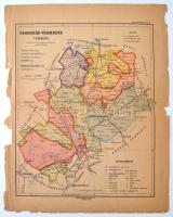 1905-1943 3 db vármegyetérkép: Bács-Bodrog (1:400000), Csanád (1:300000), Csongrád (1:370000), külön...