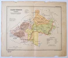 1905-1943 3 db vármegyetérkép: Bács-Bodrog (1:400000), Csanád (1:300000), Csongrád (1:370000), külön...