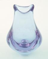 Üveg váza, fúvott,  anyagában színezett,  jelzés nélkül, hibátlan, m:20cm